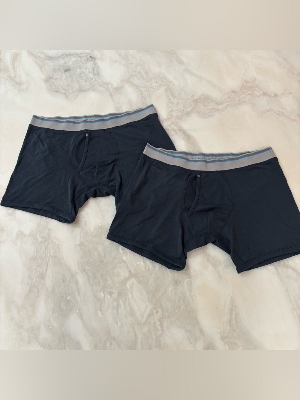 Mack Weldon 18-Hour Jersey Boxer Brief 2 Pack Blue Size Large NWOT